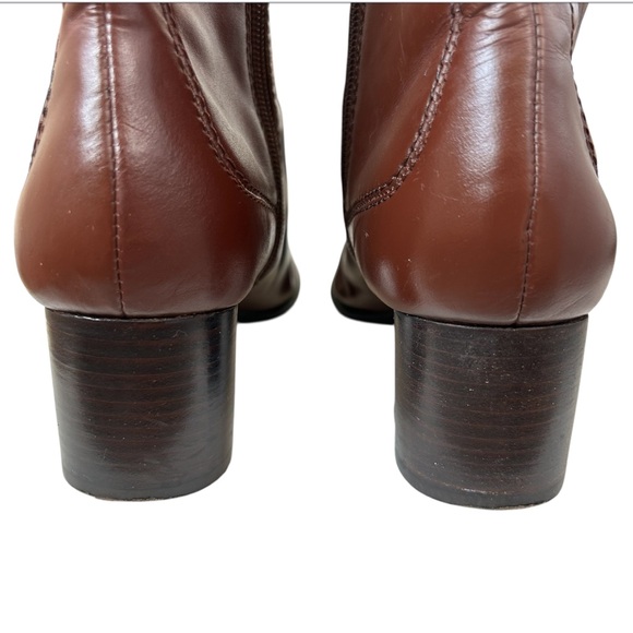 ANN MARINO Women's Carrie Boot Camel/Cognac Ankle Slim Silhouette Sq. Toe‎ 8.5 - Picture 7 of 15